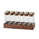 thumbnail image 4 of Dispensador de granos de café Contenedores de almacenamiento de granos de café de vidrio Transparente con soporte de madera Tarro de granos de café 12 hoyos 17g perfecl tarro de almacenamiento, 4 of 8