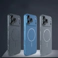thumbnail image 6 of Allytechgroup for iPhone 14 Plus Case, Compatible with Magsafe Carbon Firber Texture Slim Fit Hard PC Magnetic Back Cover Shock-Absorbent Lightweight Phone Case for iPhone 14 Plus, Black, 6 of 8