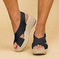 thumbnail image 2 of Espadrilles à Talon Compensé Moyen avec Bride à la Cheville pour Femmes, Sandales à Plateforme, 2 of 5