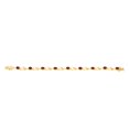 thumbnail image 3 of Gem Stone King 18K Yellow Gold Plated Silver Red Garnet and Diamond Greek Vine Oval Women's Tennis Bracelet for Women (5.26 Cttw, Gemstone Birthstone, 7 inch), 3 of 5
