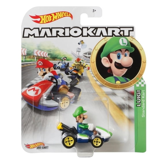 Vehículo de Juguete Hot Wheels Mario Kart Luigi Standard Kart