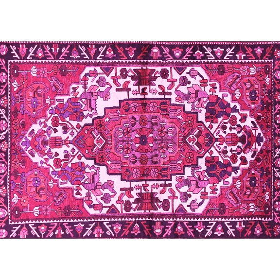Ahgly Company Indoor Rectangle Persian Pink Traditional Area Rugs, 5' x 7'