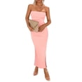 thumbnail image 1 of Vestido PRETTYGARDEN Tubo Bodycon Strapless Maxi Rosa Talla L, 1 of 8