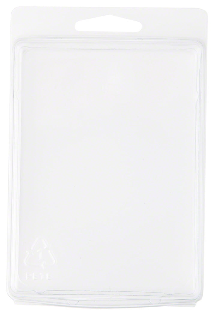Clear Plastic Clamshell Package / Storage Container, 4.44" H x 3.31" W