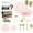 Pink with Gold, variant on Smarty Pink with Gold Organic Disposable Plastic Tableware Set (60 Guests)