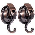 thumbnail image 2 of Clearance Household hooks under $7,2pc Removable Suction Cup Hooks (2 Pack) Silver Plated Heavy Duty Vacuum Shower Hooks Strong Garland Hooks For Bathroom Toilet Kitchen 2PC, 2 of 6