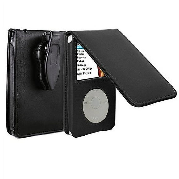 HAL V-TOP Leather Case for Apple iPod Video Classic 80G 120G 160G 60G Classic Protective with Movable Belt Clip Black