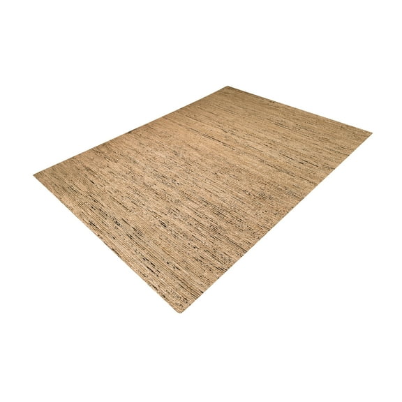 Hand Tufted Grey Jute & Viscose 5x8 ft Area Rug Large Modern Soft Striped Carpet by MystiqueDecors Family Media Living Bar Room Bedroom Dining Room Rugs