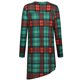 thumbnail image 5 of ICHUANYI Clearance Fashion Women Plaid Printing Loose Comfy Long Sleeve Button Dress(Green, L) ICHUANYI WER2023081501202, 5 of 5