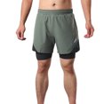 thumbnail image 3 of 2-In-1 Men Running Shorts with Towel Loop Pockets Quick Dry Exercise Shorts for Training Gym Workout, 3 of 6
