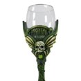 thumbnail image 6 of Bohemian Absinthe La Fee Verte Skull With Green Gem And Vine Stem Wine Goblet, 6 of 9