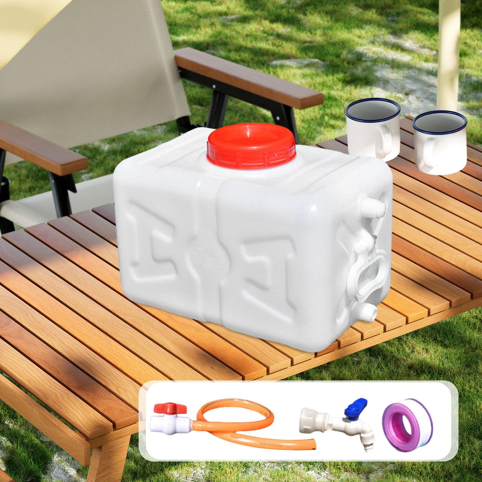 harayaa Utility Water Tank Reusable Horizontal Storage Bucket for Camping Garden Car white 15kg