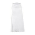 thumbnail image 4 of Fgnfyis Women's Casual Ruched Stretchy High Waist Flared A-Line Midi Skirt for Everyday Comfort and Style White S, 4 of 4