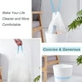 thumbnail image 3 of XIBUFE Small Trash Bags 5 Gallon - 60 Count Drawstring 5 Gallon Trash Bag, Pre-separated Small Garbage Bags Bathroom Trash Bags, Unscented White 5 Gal Trash Can Liners, 3 of 7
