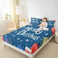 thumbnail image 4 of Manfei Cartoon Snowflake Tree Bed Sheets, Happy New Year King Sheets, Christmas Gift Sheet Set, Microfiber Bedroom Decor, 4 Pieces, 4 of 7