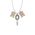 thumbnail image 2 of Delight Jewelry Navy Multi-Colored Crystal Mom Charm Necklace, 2 of 5