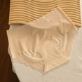 thumbnail image 2 of 10 Pack Women'S Briefs High Waist Full Coverage Soft Strech Breathable Thongs For Women,Beige,L, 2 of 4