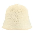 thumbnail image 2 of Deago Women Cotton Bucket Hat Handmade Crochet Knit Foldable Summer Beach Sun Hat Fashion Cute Fishing Hat (Beige), 2 of 9