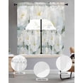 thumbnail image 2 of Watercolor Flower Swag Curtains for Living Room/Bedroom Windows, Spring Blooms Floral Botanical Plant Kitchen Curtains and Valances Set 36 Inch Length, Light Filtering Swags Valance Curtain Panels, 2 of 5