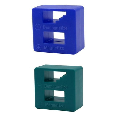 

2x 2 in 1 Demagnetizer Magnetizer Professional Construction Tools Blue/Green