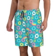 thumbnail image 2 of Disketp Men's Swim Trunks Hawaiian Breathable Surf Beach Swimsuits Mesh Lining Beach Shorts with Pockets-Donut, 2 of 7