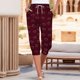 thumbnail image 2 of Mujeres Capri Pantalones Elástico Corbata Cintura Suelta Ajuste con Bolsillos, Casual Y Cómodo Pantalones de Cintura Elástica para las Mujeres, 2 of 6