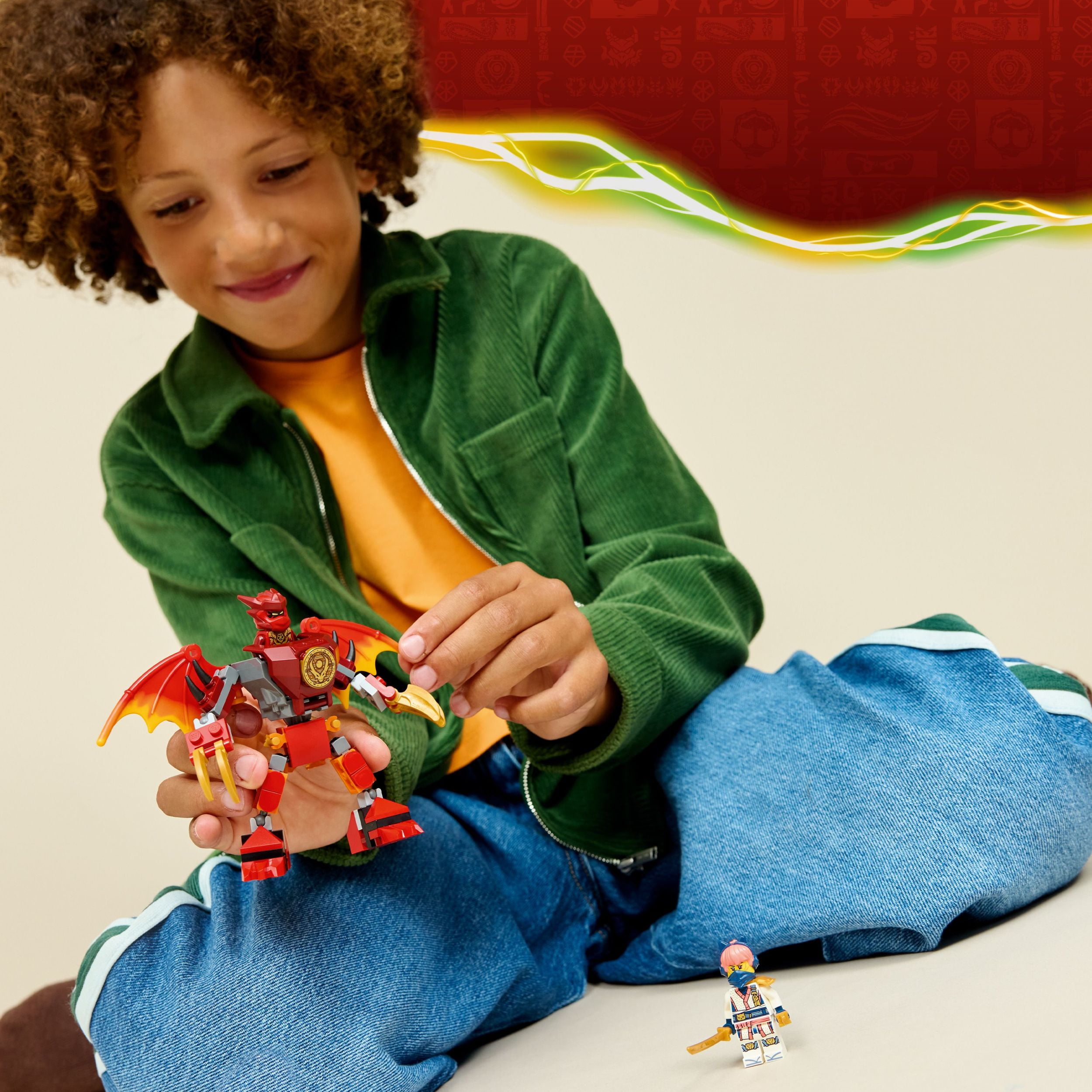 LEGO NINJAGO Kai’s Dragon Mech Battle Pack Building Toy for Boys, Girls, & Kids, Ages 6+ - Poseable Dragon Figure & 3 Character Minifigures for Pretend Play - Gift Idea for Birthdays - 71851