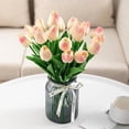 thumbnail image 3 of SHANJIA Artificial Tulips Flowers Fake Flowers, 10 Faux Flower Tulips Bouquets for Wedding Party Home Office Room Hotel Decor and DIY Floral Arrangements, 3 of 5