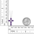 thumbnail image 2 of Gem Stone King 925 Sterling Silver Purple Amethyst Cross Pendant Necklace for Women (2.25 Cttw, Gemstone February Birthstone, Oval 6X4MM, With 18 inch Silver Chain), 2 of 4