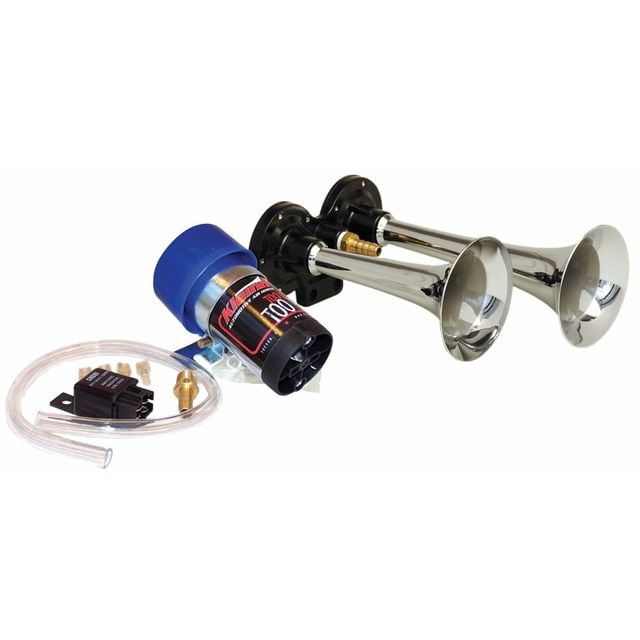 Kleinn Air Horns Chrome Direct Drive Dual Air Horn Kit 6126