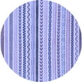 thumbnail image 1 of Ahgly Company Indoor Round Abstract Blue Modern Area Rugs, 4' Round, 1 of 4