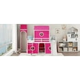 thumbnail image 5 of Full Size Loft Bed with Slide Pink Tent and Tower - Pink (OLD SKU:LT000771AAH), 5 of 6