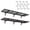 B-2 PACK, variant on Floating Metal Wall Shelves A-1 Pack, 46"x12.5" Heavy Duty Storage Organizer with 4 Hooks for Office Basement Laundry Room
