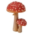 thumbnail image 1 of Mushroom Decor, Bright Colors Mushroom Statue 2 Headed Strong Durable  For Backyard, 1 of 8