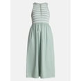thumbnail image 5 of Time and Tru Women's Sleeveless Henley Midi Dress, Sizes XS-XXXL, 5 of 5