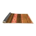 thumbnail image 2 of Ahgly Company Indoor Round Abstract Orange Modern Area Rugs, 4' Round, 2 of 4