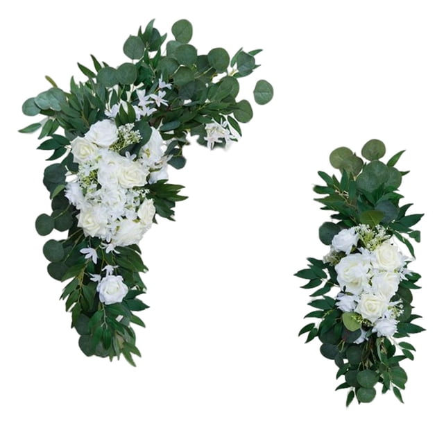 Flores artificiales del de la boda, guirnalda rústica de la flor del botín de las guirnaldas para la boda Estilo A Zulema Flores de arco de boda