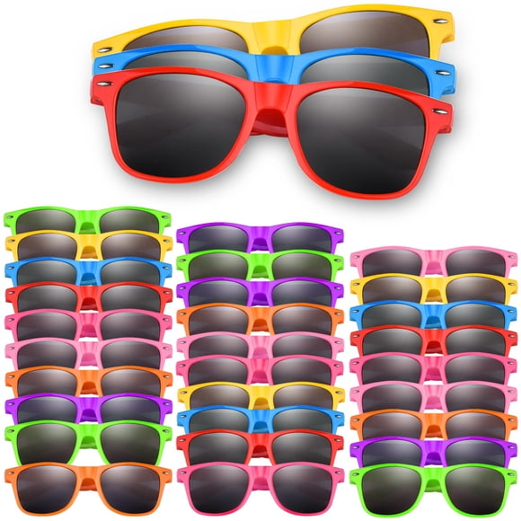 Gafas de sol ASTARON Neon Party Favors, 16 unidades, para niños y adultos