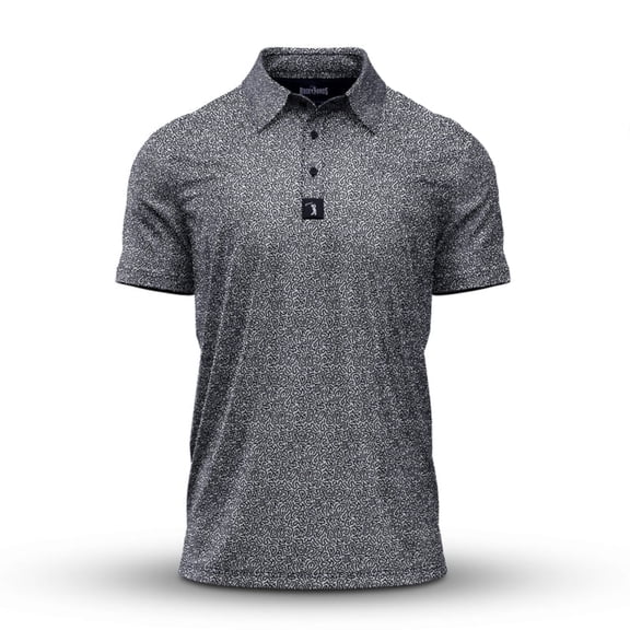 Bogey Bros Men's 4 Way Stretch Short Sleeve Golf Polo Shirt (Large, Hidden Words)