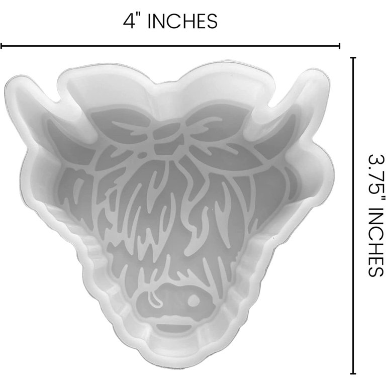 Highland Cow Straw Topper Mold 