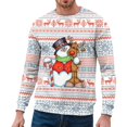 thumbnail image 1 of EHQJNJ Sweat à Col Rond pour Hommes Automne et Hiver Tendance Décontractée Imprimé de Noël Pull à Capuche Col Rond Chandail en Molleton Jaune Chandail en Molleton Graphique pour Hommes, 1 of 4