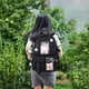 thumbnail image 3 of Mochila japonesa Harajuku para mujer jinwen Mochila escolar gran Negro lindas mochilas, 3 of 8