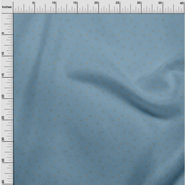 oneOone Organic Cotton Voile Fabric Carrot & Rabbit Face Animal Print Sewing Fabric BTY 42 Inch Wide