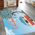 thumbnail image 2 of Let's Go Camping Area Rugs 2.7'x5', Washable Small Throw Rugs for Kitchen Bedroom, Modern Camper Van Trees Blue Sky Indoor Outdoor Rug Non-Slip Low Pile Carpet Runner Reversible Floor Mats, 2 of 8