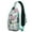 Greenish-blue-7, variant on Crossbody Sling Backpack for Women Men Sea Shells Vintage Beach Sea Shore Conch Shell Shoulder Sling Crossbody Casual Chest Bag for Travel Sports Running Hiking