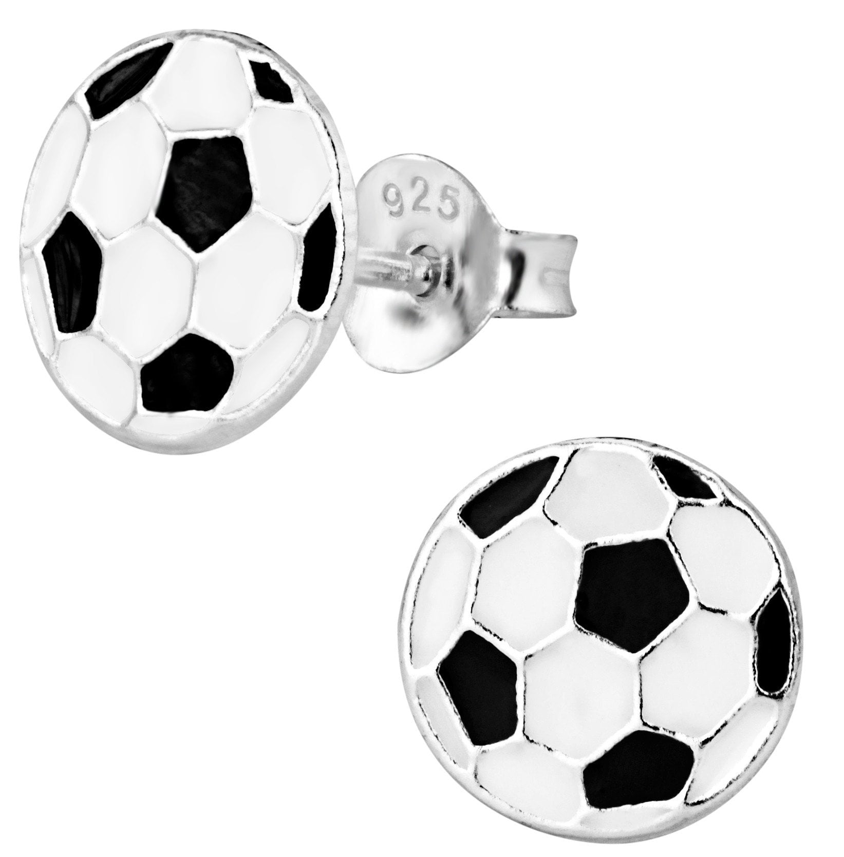 Penny & Piper Hypoallergenic Sterling Silver Soccer Ball Stud