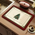thumbnail image 4 of Steadline Red Christmas Linen Placemat - Washable Stain Resistant Table Mat with Holiday Print for Dining Room Kitchen Festive Decor Insulation Pad, 4 of 7