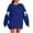 Blue, variant on Diufon Womens Christmas Sweatshirt Lightweight Long Sleeve Crewneck Cute Bow Pattern Pullover Tops Fall Fashion Top