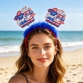 thumbnail image 4 of ZhangC 4th of July Patriotic Headband, Independent Day Red White and Blue Headband Decoration, 250th Anniversary Patriotic Accessories, Gifts for Women, 4 of 6