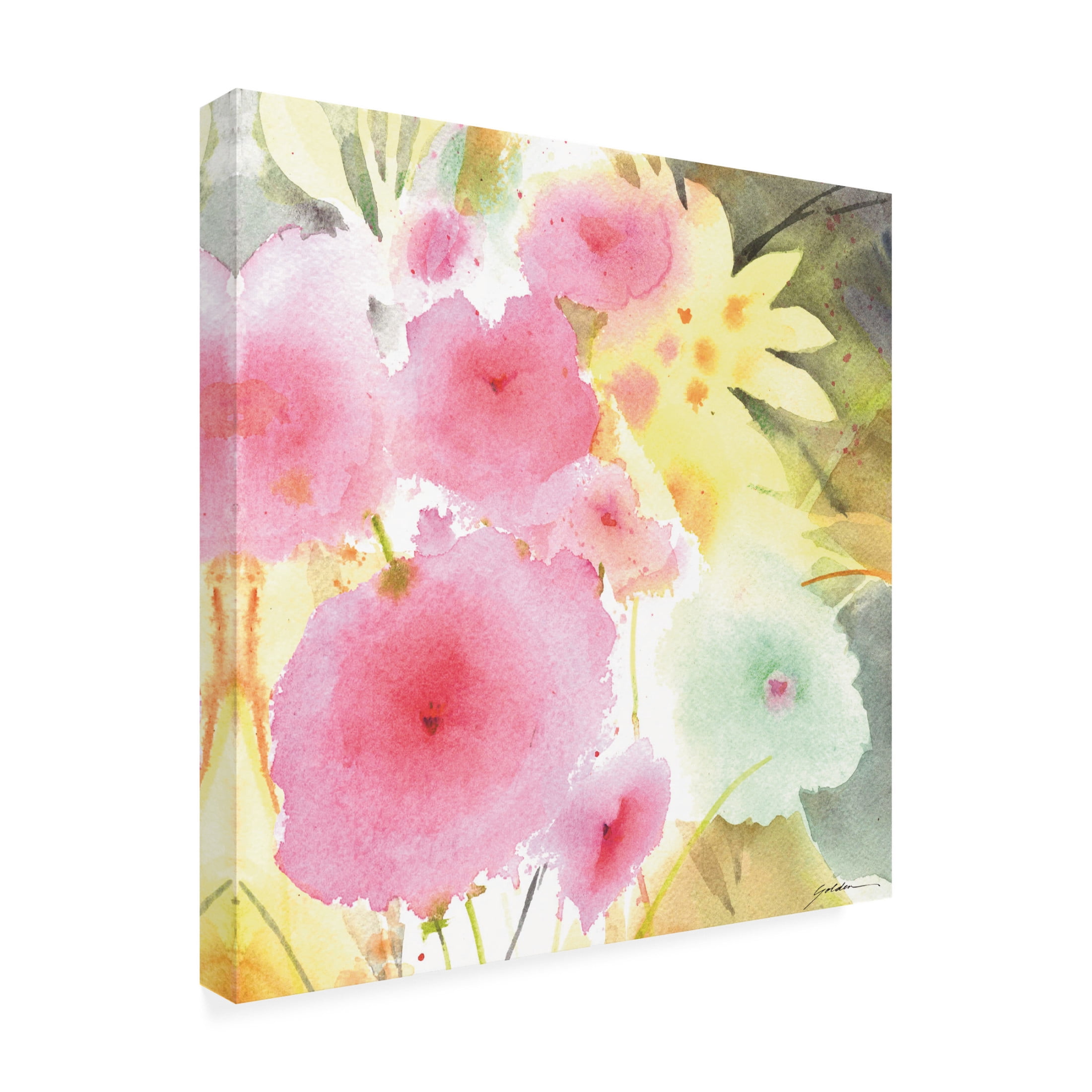 Canvas Wall Art - Sheila Golden 'Healing Garden' Wall Art for Living Room, Bedroom, or Office Décor by Trademark Fine Art - 24 x 24 Inches